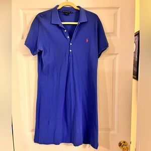 Ralph Lauren Sport Polo medium blue shirt dress women’s XL pink pony
